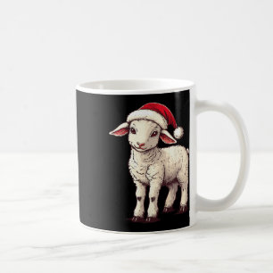 Lamb Santa Hat Funny Framer Lamb Lover Xmas Christ Coffee Mug