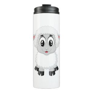 Lamb sheep cute farm animal baby thermal tumbler