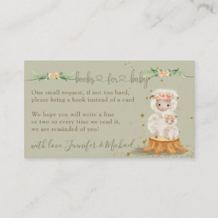 Lamb Sheep New Mommy Books Baby Enclosure Card
