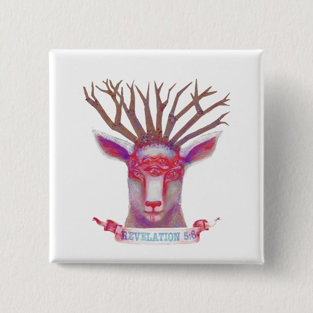 Lamb that was Slain button (Front)