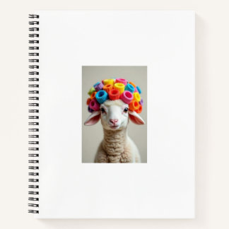 lamb with hair rollers notebook