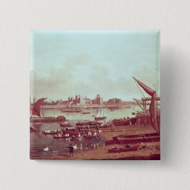 Lambeth Palace 2 Inch Square Button (Front)