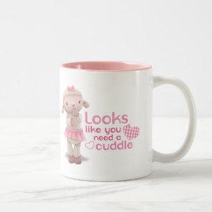 Lambie - Looks Like You Need a Cuddle Two-Tone Coffee Mug