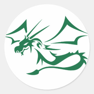 Lambton the Green Dragon Classic Round Sticker