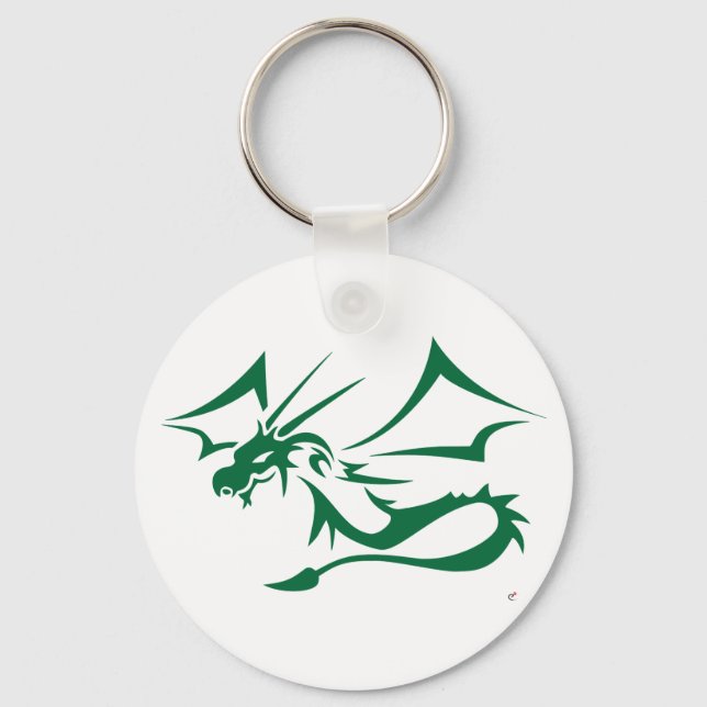 Lambton the Green Dragon Keychain (Front)