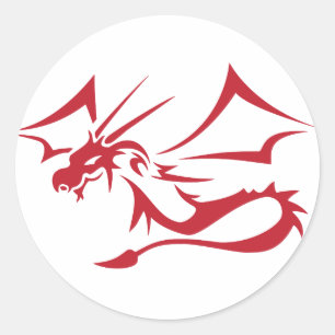 Lambton the Red Dragon Classic Round Sticker