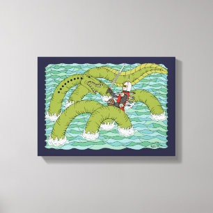 Lambton Worm and Knight Canvas Print