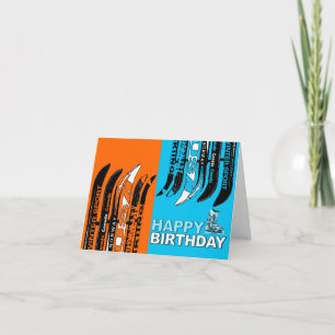 Lame de neige de carte d'anniversaire