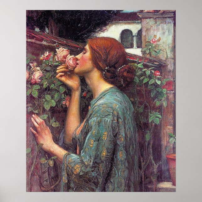 L'âme du Rose Poster par John W. Waterhouse (Devant)