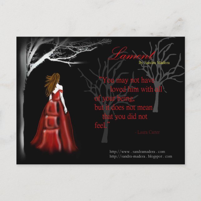 Lament by Sandra Madera Postcards (Front)