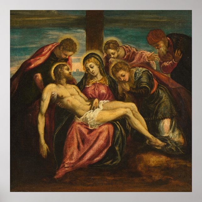 Lamentation - Jacopo Tintoretto Poster d'art (Devant)