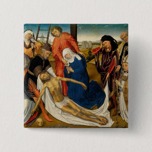 Lamentation over Dead Christ, c. 1460-1464 2 Inch Square Button
