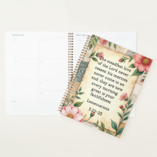 Lamentations 3:22–23 Conception Florale Vintage