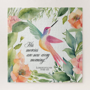 Lamentations 3:22-23 Hummingbird Christian Jigsaw Puzzle