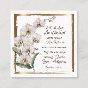 Lamentations 3:22-23 Steadfast Love of the Lord  Square Business Card