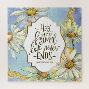 Lamentations 3:22 His Faithful Love Never Ends Jigsaw Puzzle