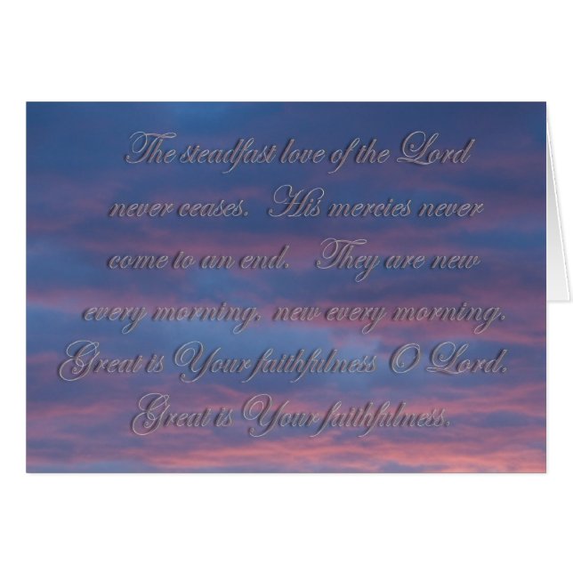 Lamentations 3:22 L'amour constant du Seigneur (Devant horizontal)