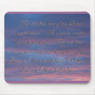 Lamentations 3:22 The steadfast love of the Lord Mouse Pad