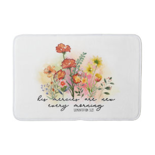 Lamentations 3:23 His Mercies New Every Morning Bath Mat