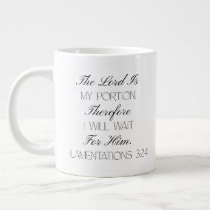 Lamentations 3:24 Hope Bible Verse Mug
