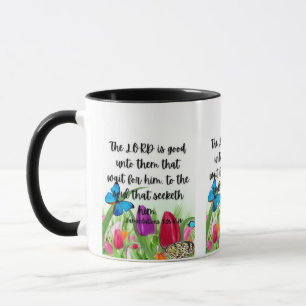 Lamentations 3:25 KJV Bible Verse Pic Mug Deux Ton