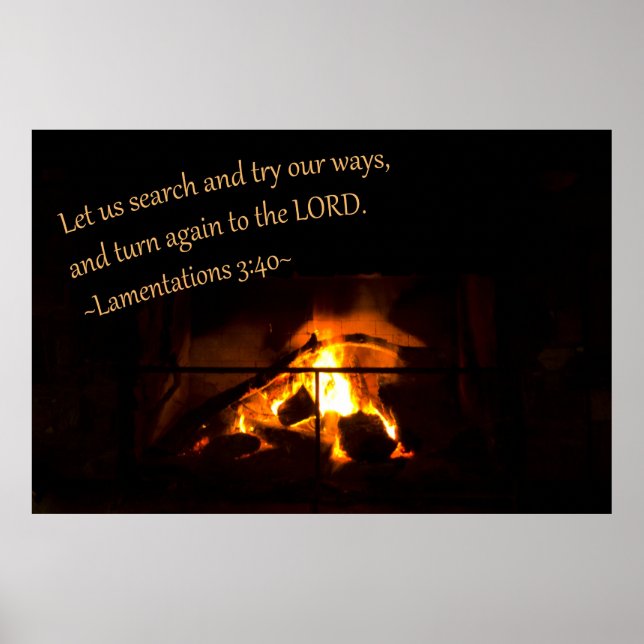 Lamentations 3:40 poster (Front)
