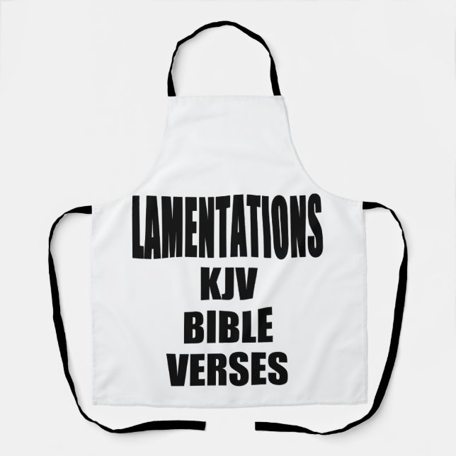 Lamentations KJV Bible Verse Apron (Front)