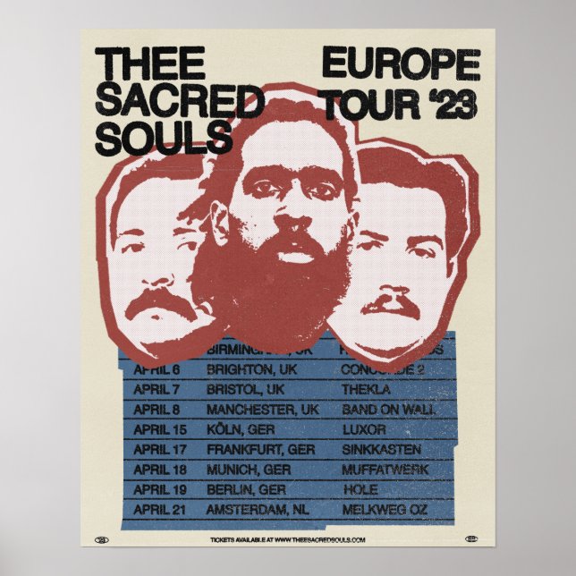 L'Âmes Sacrées 2023 Europe Tour Poster (Devant)