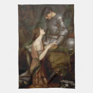 Lamia and the Soldier by John William Waterhouse Kitchen Towel