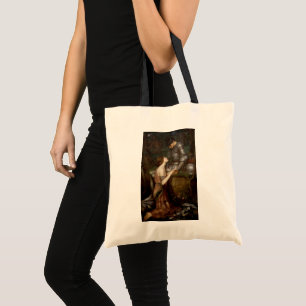 Lamia and the Soldier by John William Waterhouse Tote Bag