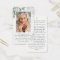 Laminated Eucalyptus Photo Memorial Prayer Card