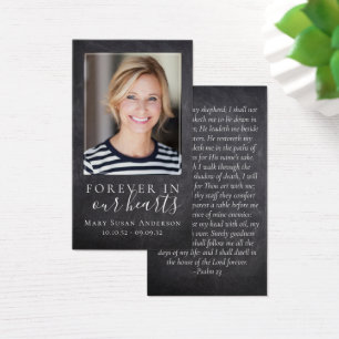 Laminated Forever in Our Hearts Memorial Card