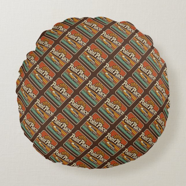 Laminated Placemat Round Pillow (Front)
