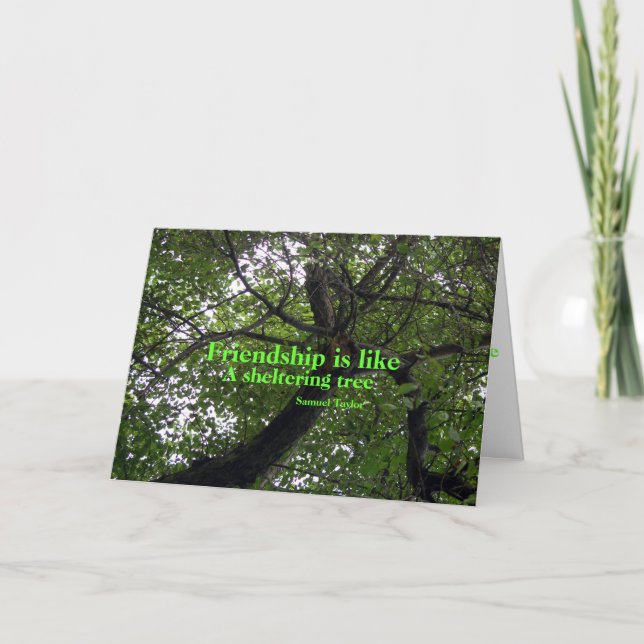 L'amitié est comme une carte de voeux de (Devant)
