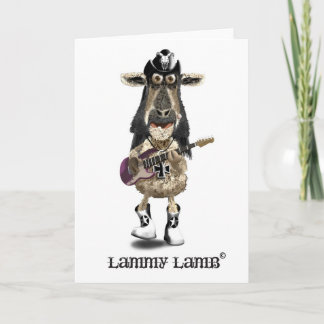 Lammy Lamb a Heavy Metal rock SHEEP Card