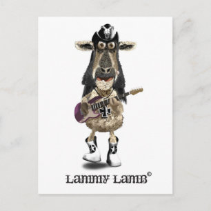 Lammy Lamb a Heavy Metal rock SHEEP Postcard