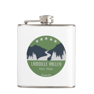 Lamoille Valley Rail Trail Vermont Hip Flask