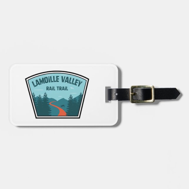 Lamoille Valley Rail Trail Vermont Luggage Tag (Front Horizontal)
