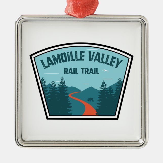 Lamoille Valley Rail Trail Vermont Metal Ornament (Front)