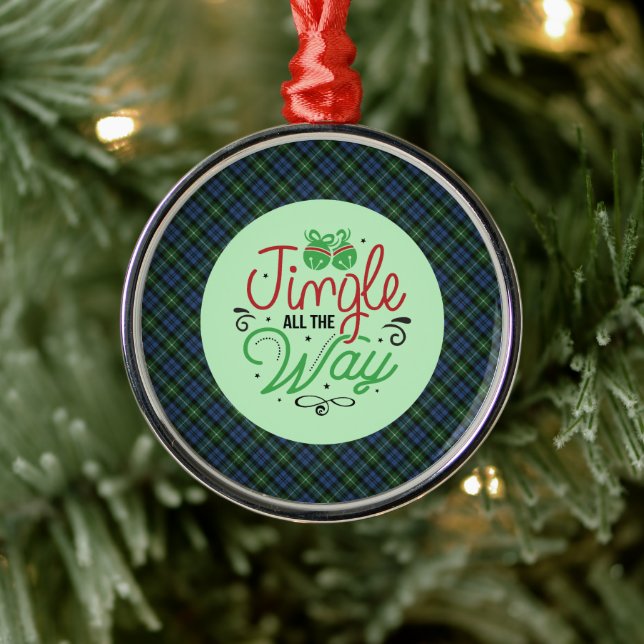 Lamont Ancient  Scottish Tartan Christmas Metal Ornament (Tree)
