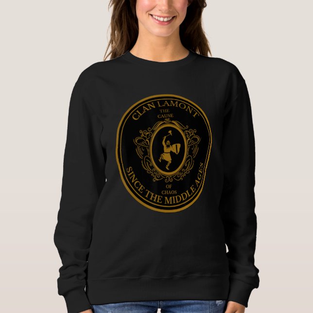 Lamont Clan Scottish Swordsman Sweatshirt (Front)