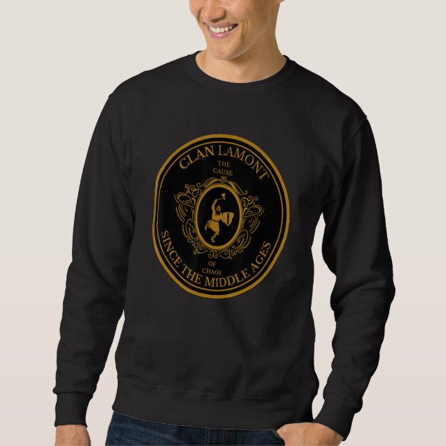 Lamont Clan Scottish Swordsman Sweatshirt (Front)