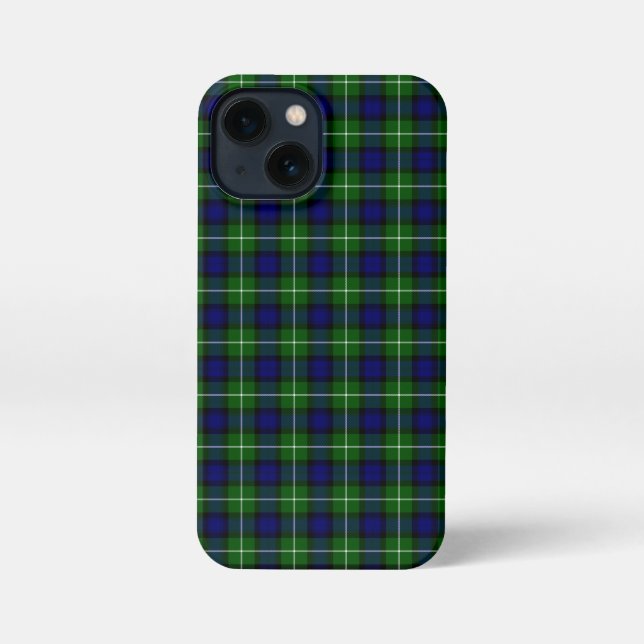 Lamont tartan blue green plaid iPhone case (Back)