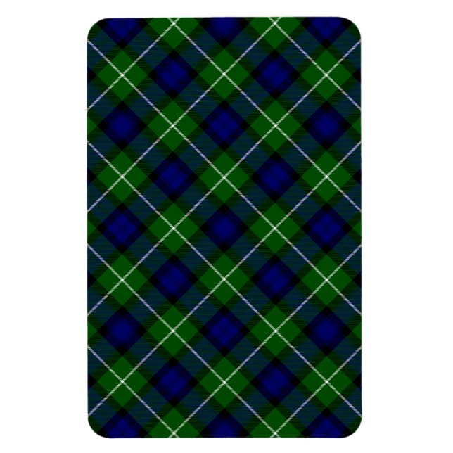 Lamont tartan blue green plaid magnet (Vertical)