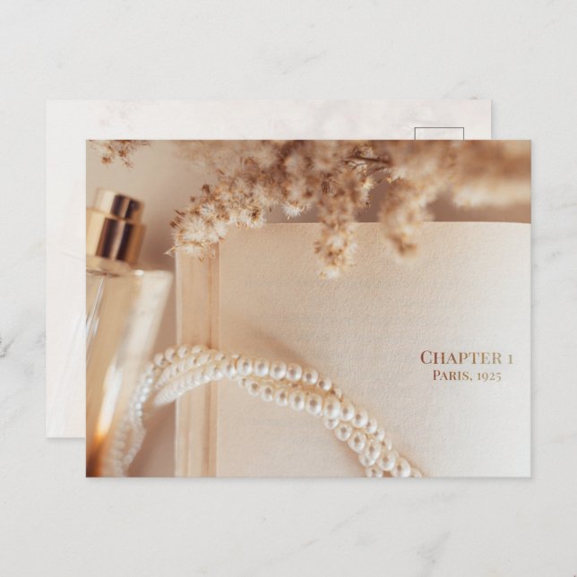 lamorous Vintage Literary Flat Lay Art Postcard (Front/Back)