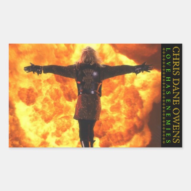 L'amour a des ennemis - Sticker FLAME (Devant)