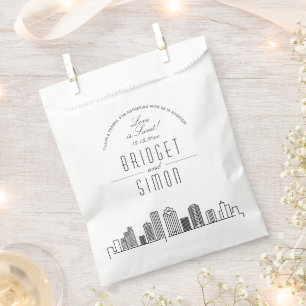 L'amour à Houston   Sacs de faveur de mariage