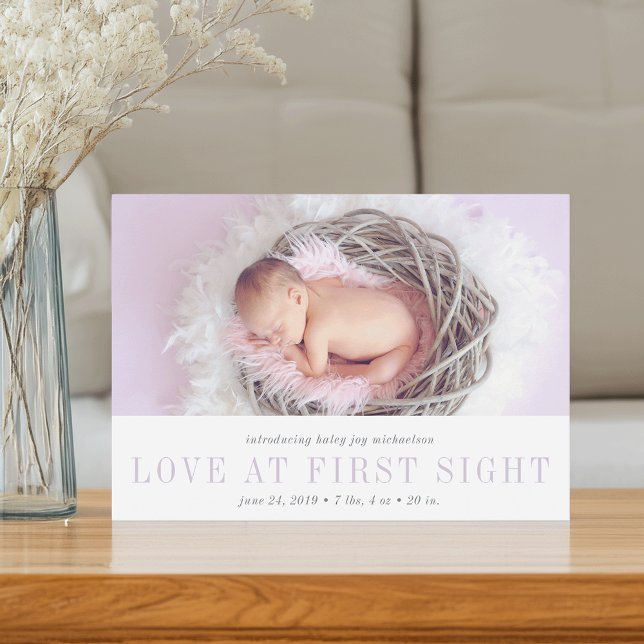 L'amour à la première vue Faire-part de naissance  (Créateur téléchargé)