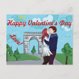 L'AMOUR À PARIS VALENTINES JOURNÉE CARTE POSTALE