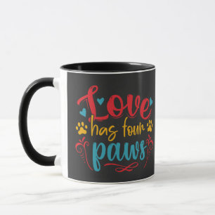 L'amour a quatre pattes Chien Mug